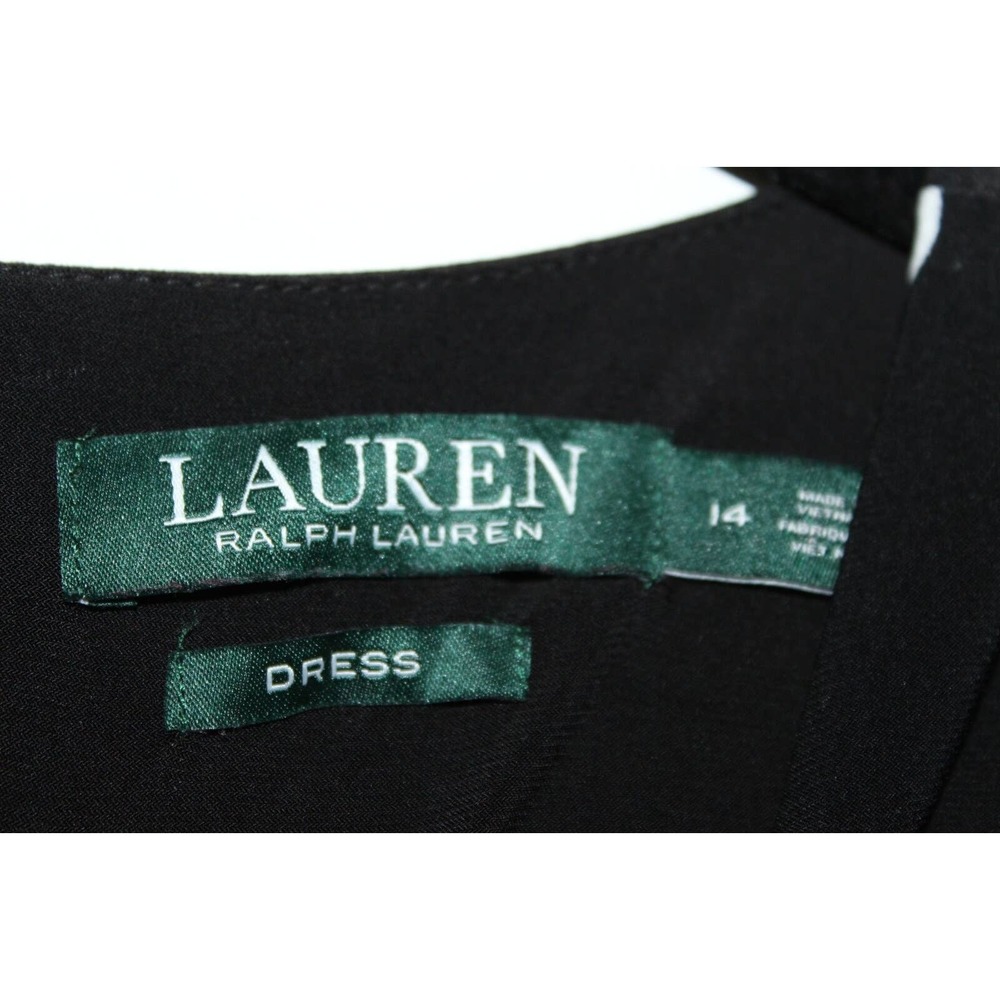 Lauren Ralph Lauren Polka Dot Sleeveless A Line Swing Dress Black Size 14 H14739 - Picture 6 of 10